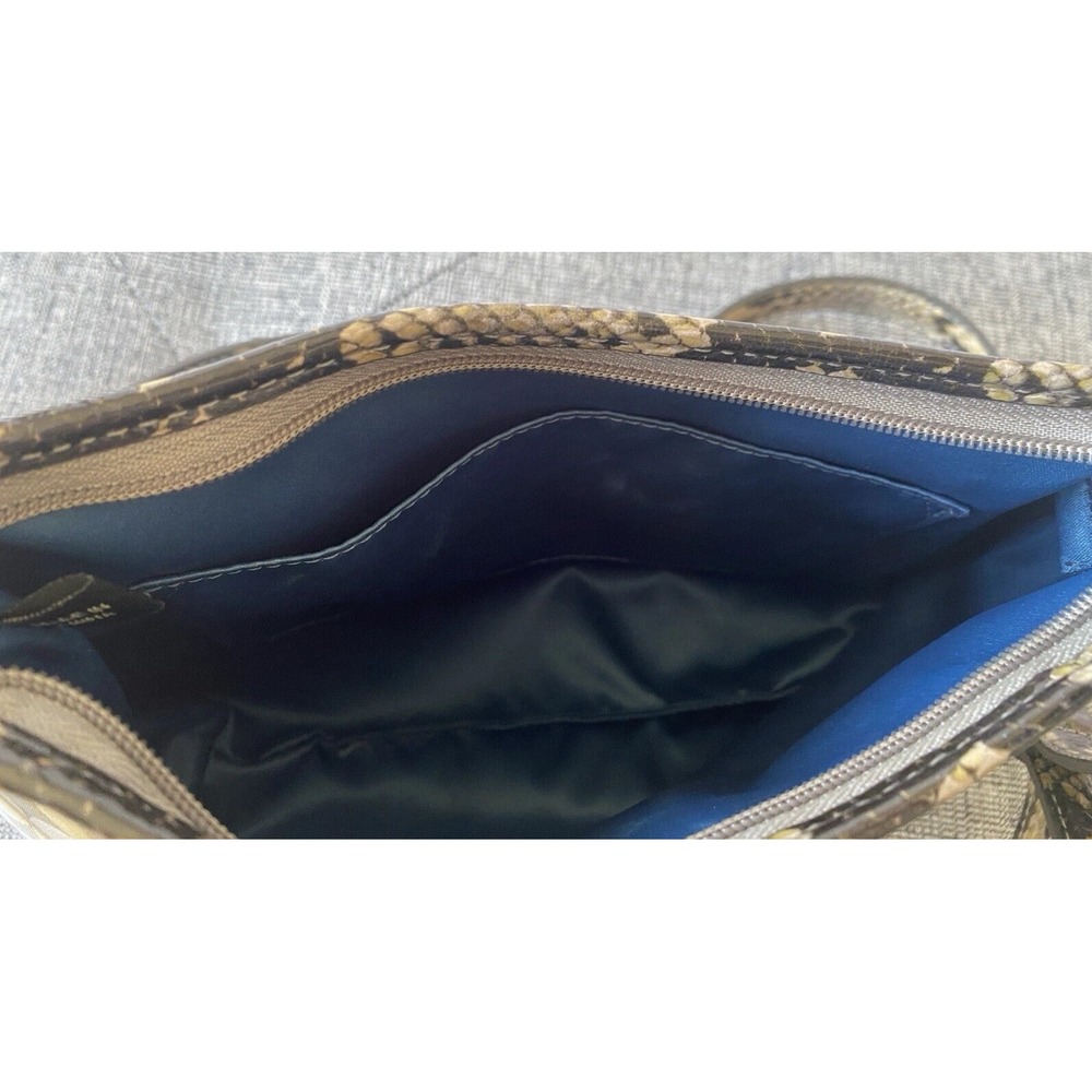 Coach Madison Crossbody Signature Jacquard Coach & Snake & Leather Strap Silver - Picture 8 of 8